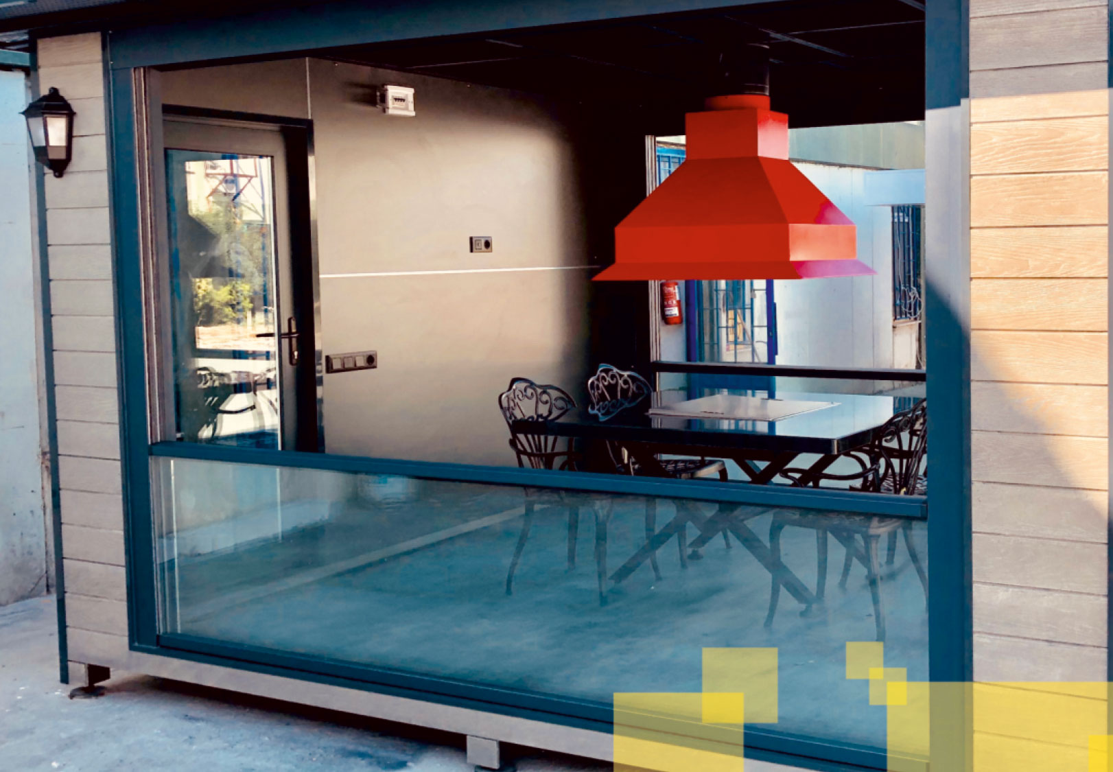 Giyotin Camlı Mangal Kulübesi