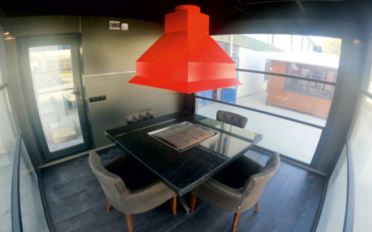 Giyotin Camlı Mangal Kulübesi