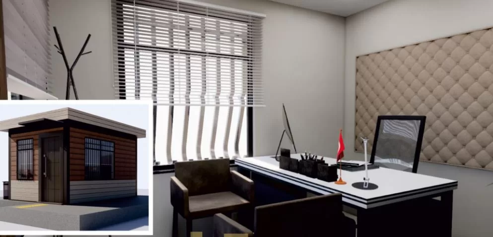 PVC Glass Office: Portable Workspace with Integrated WC