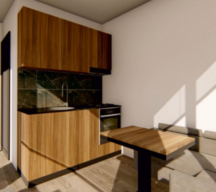 21 m² Yaşam Alanı: Kompakt, Modern ve Amerikan Mutfaklı Modüler Ev