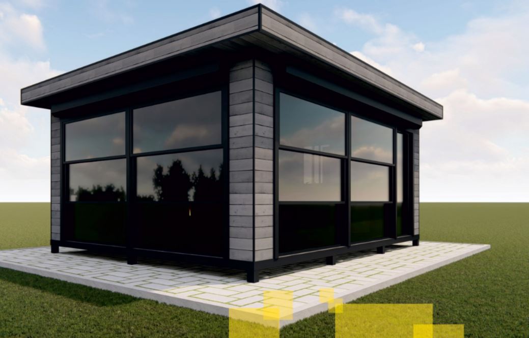 30 m² Şömineli ve Mangal Alanlı Modern Yaşam Alanı