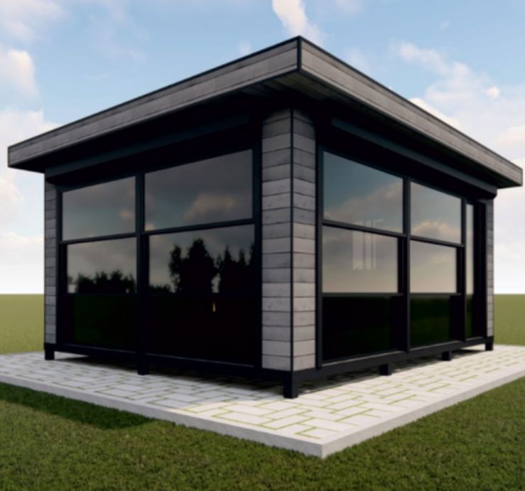 30 m² Şömineli ve Mangal Alanlı Modern Yaşam Alanı