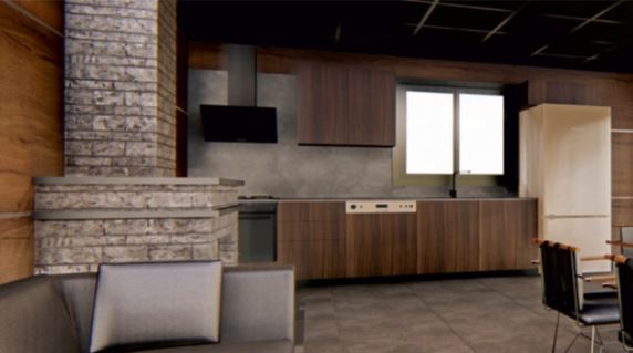 30 m² Şömineli ve Mangal Alanlı Modern Yaşam Alanı