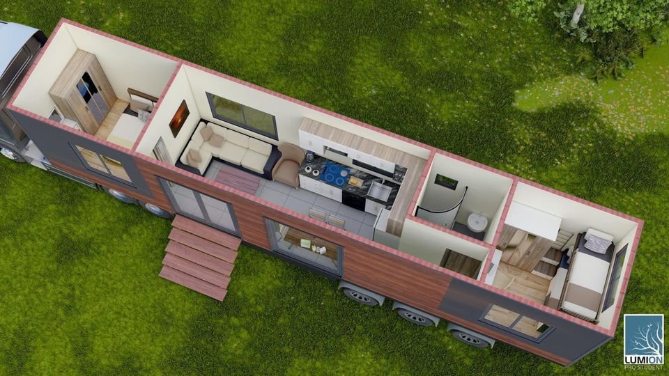 Long House Model 34: O4 Belgeli ve Geniş Tasarımlı Taşınabilir Mobil Ev